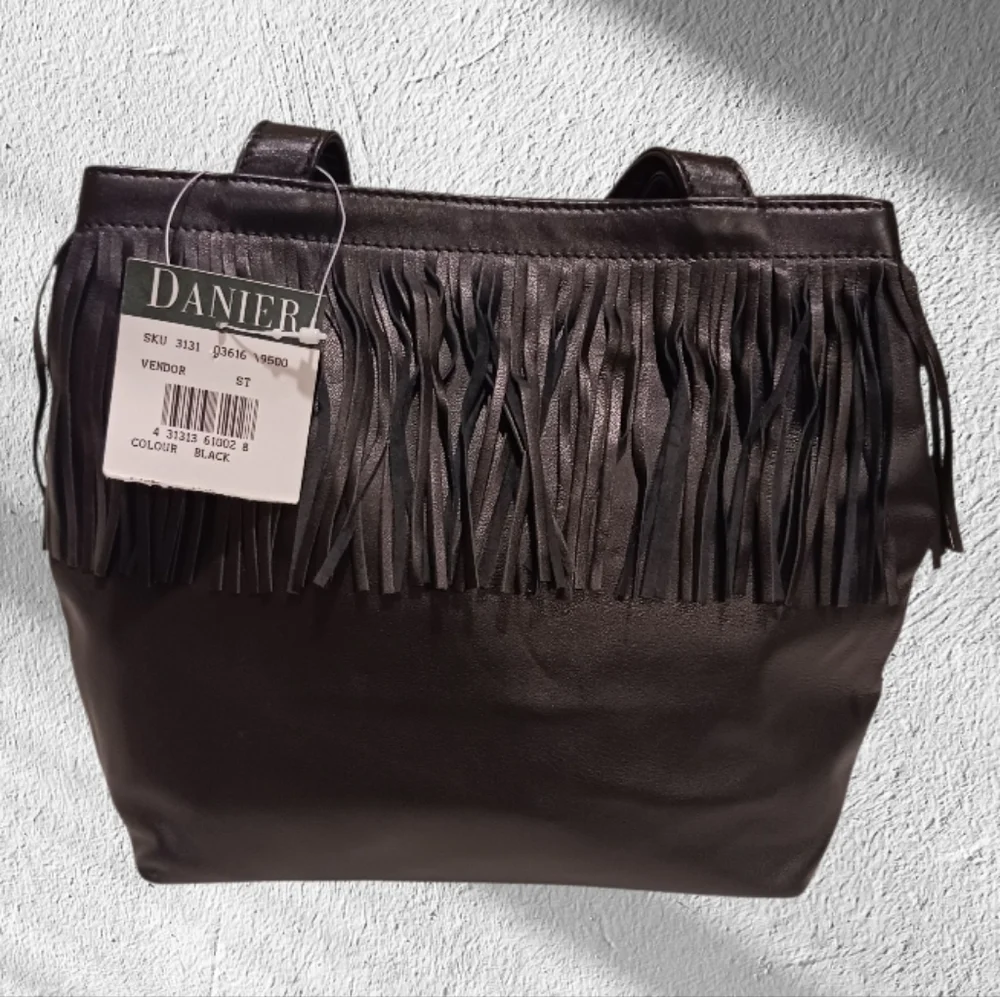 DANIER Fringe Leather Satchel Bag